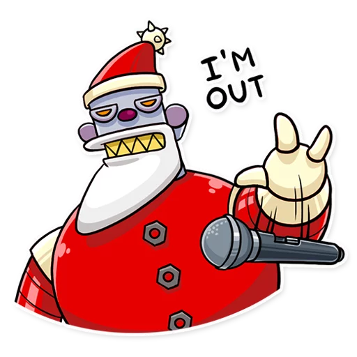 Telegram Sticker «Robo Santa» 😑
