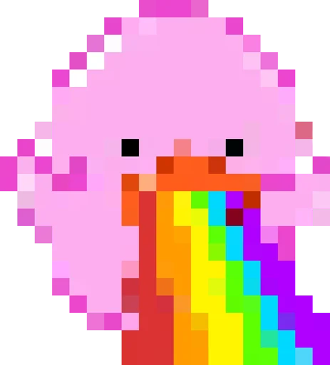 Rofl 8-bit Duck emoji 🤮