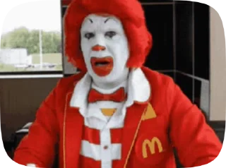 Стикер Ronald McDonald Memes 👎