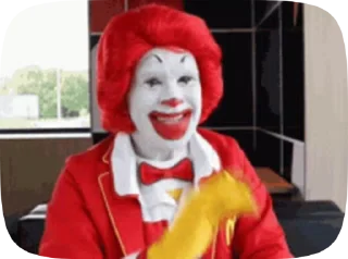 Стикер Ronald McDonald Memes 😉