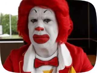 Стикер Ronald McDonald Memes 😦
