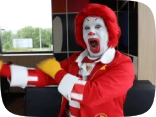 Стикер Ronald McDonald Memes 💪