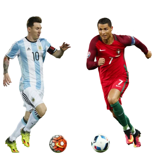 Стикер Telegram «Ronaldo and Messi» 🐐