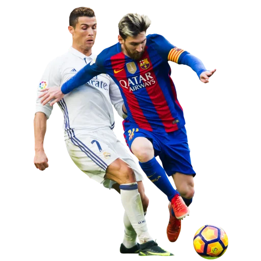 Стікер Telegram «Ronaldo and Messi» ⚽️