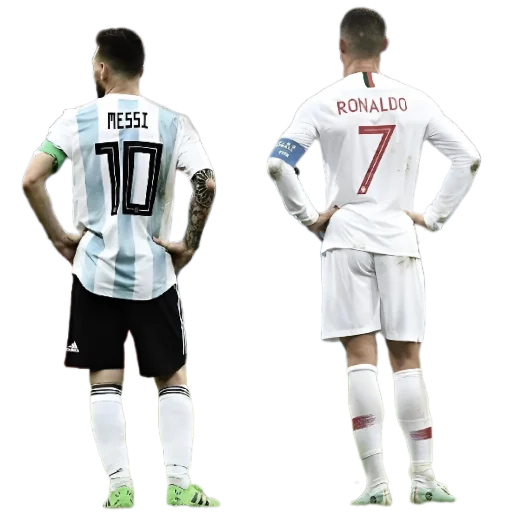 Стікер Telegram «Ronaldo and Messi» 🥺