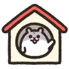 Rounded hamster emoji 🏠
