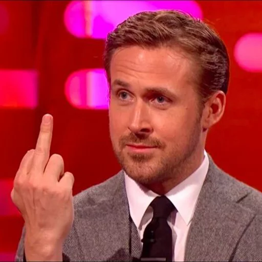 Telegram Sticker «Ryan Gosling» 🖕