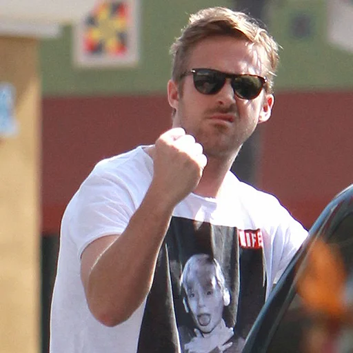 Telegram Sticker «Ryan Gosling» 😠