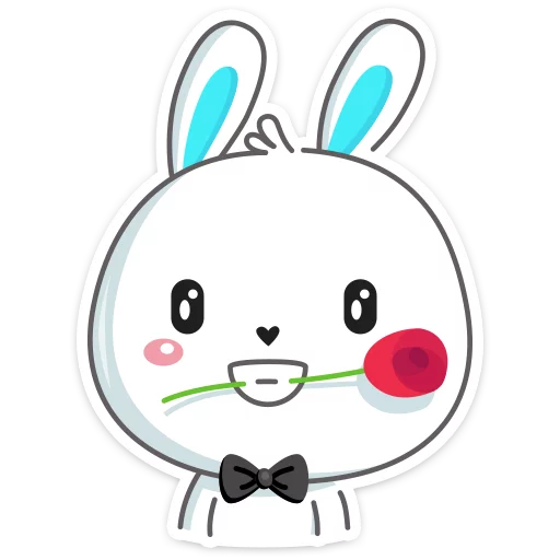Telegram stiker «Rabbit» 🌹