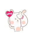 Rabbit Love emoji ❤️