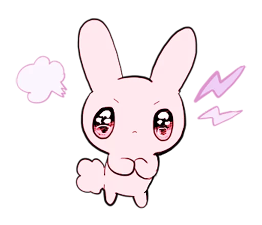 rabbits and girls pink emoji 😤