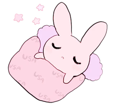Telegram Sticker «rabbits and girls pink» 😴