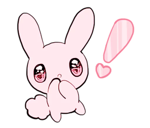 Емодзі rabbits and girls pink 😮