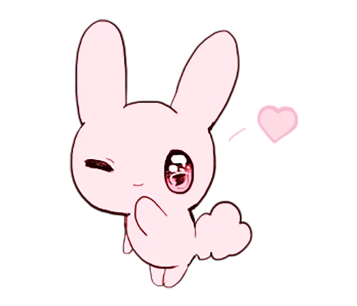 rabbits and girls pink emoji 😉