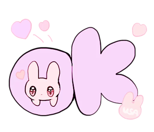 rabbits and girls pink emoji 👌