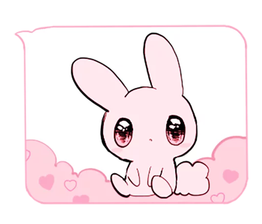 Емодзі rabbits and girls pink 🙄