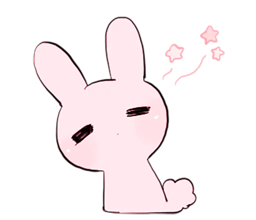 Емодзі rabbits and girls pink 😪