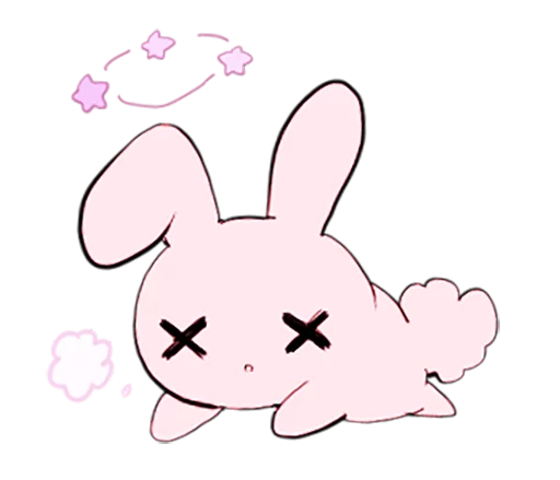 rabbits and girls pink emoji 😵