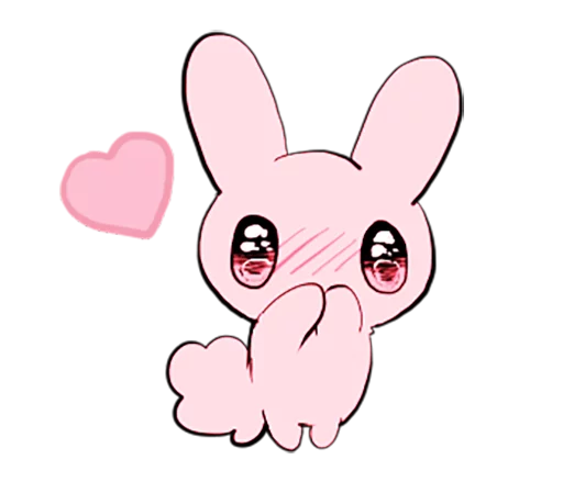 Telegram Sticker «rabbits and girls pink» 😳