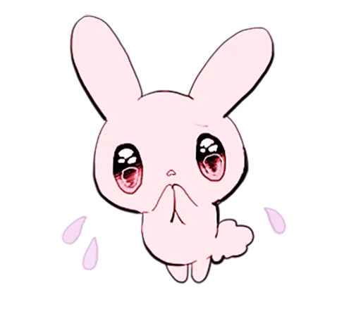 rabbits and girls pink emoji 😥