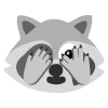 raccoons emoji 🫣