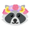 Telegram emoji «raccoons» 🌸