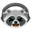 raccoons emoji 🎧
