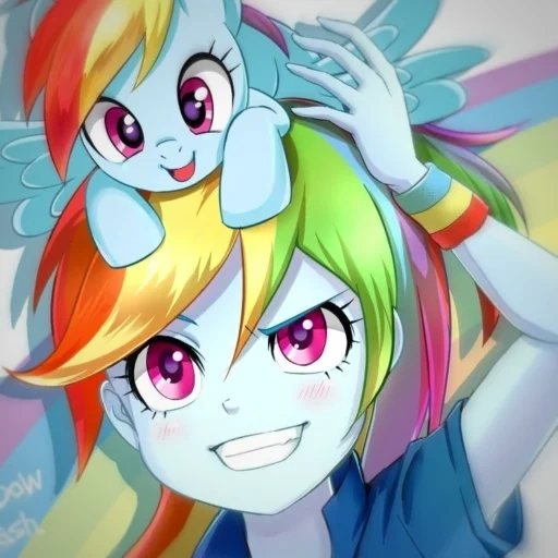 Эмодзи Rainbow Dash 🌈