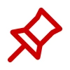 Telegram emoji «Красное и чёрное» 📌