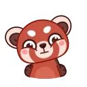 Красная панда emoji 😝