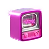 Telegram emoji «retro pink 3D» 📺