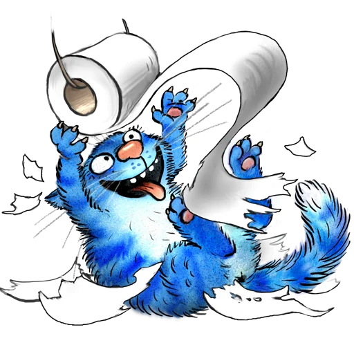 Telegram Sticker «Rinas Blue Cats» 🧻