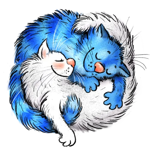 Rinas Blue Cats stiker ☯️