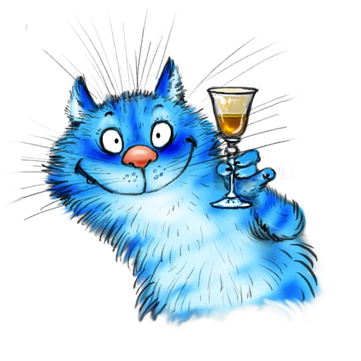 Стікер Telegram «Rinas Blue Cats» 🥂