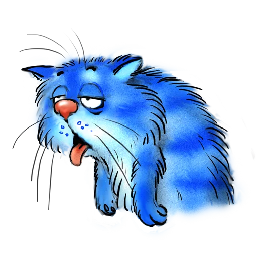 Telegram stiker «Rinas Blue Cats» 🛏