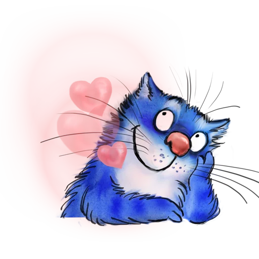 Rinas Blue Cats emoji 😻