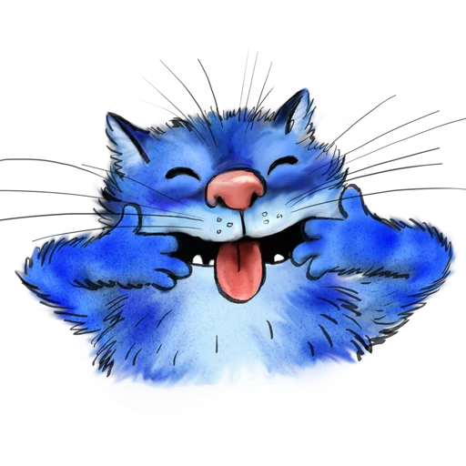 Стікер Telegram «Rinas Blue Cats» 😝