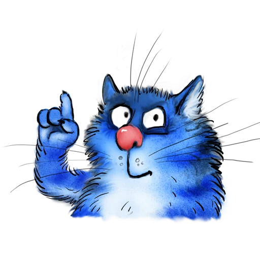 Telegram stiker «Rinas Blue Cats» ☝️