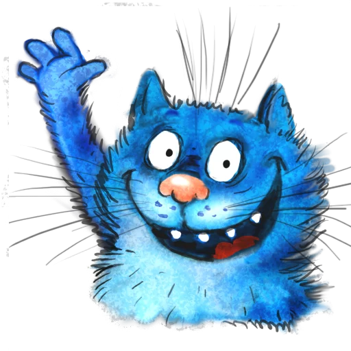 Стікер Telegram «Rinas Blue Cats» ✋