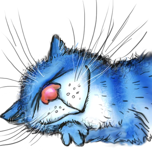 Стікер Telegram «Rinas Blue Cats» 😴