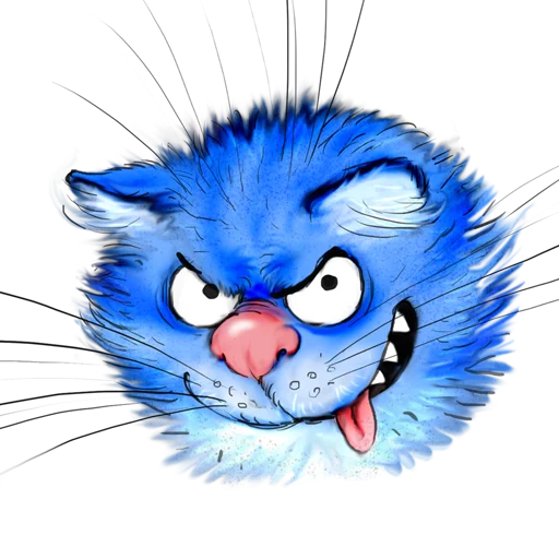Стикер Telegram «Rinas Blue Cats» 😈