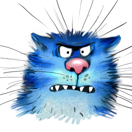 Telegram stiker «Rinas Blue Cats» 😡