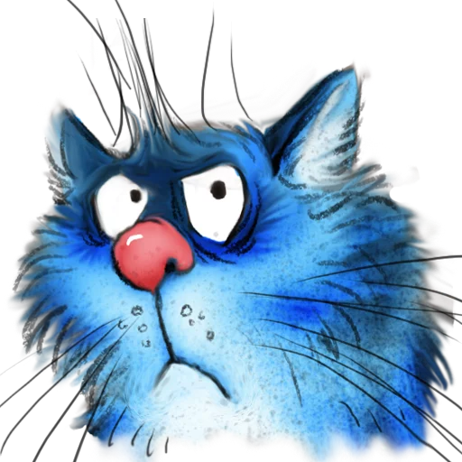 Стікер Telegram «Rinas Blue Cats» 😠