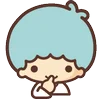 Эмодзи Telegram «little twin stars ♡ by sanrio (line)» 🤫
