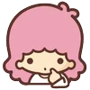 Telegram emoji «little twin stars ♡ by sanrio (line)» 🤔
