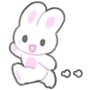 Эмодзи Telegram «usapoppo bunny ♡» 🏃‍♀️