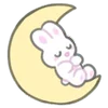 Эмодзи Telegram «usapoppo bunny ♡» 🌙