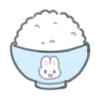 Эмодзи Telegram «usapoppo bunny ♡» 🍚