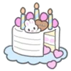 Telegram emoji «usapoppo bunny ♡» 🎂
