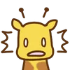 Telegram emoji «cute giraffe» 😧